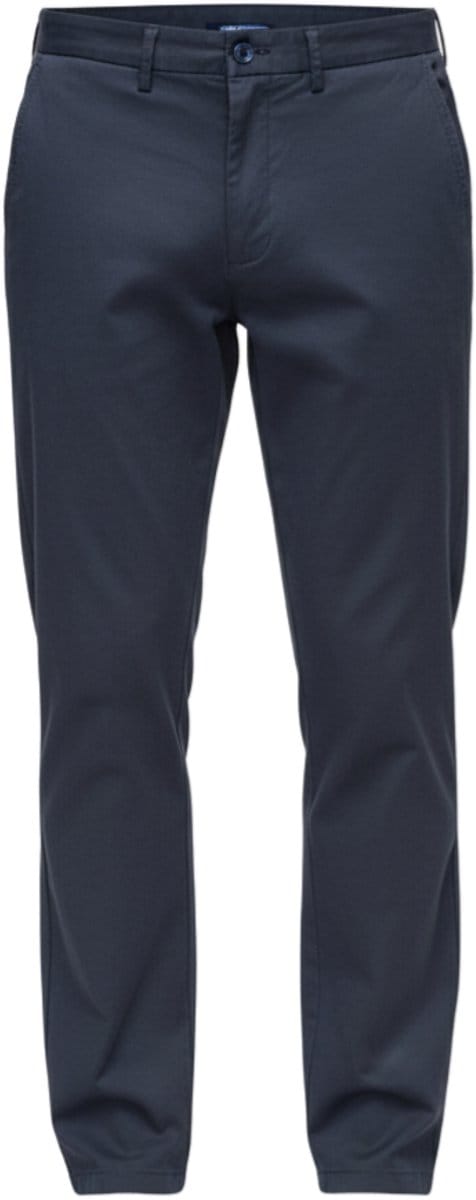 OMBRE Broek - Regular Fit - Katoen - Knopen Marine M