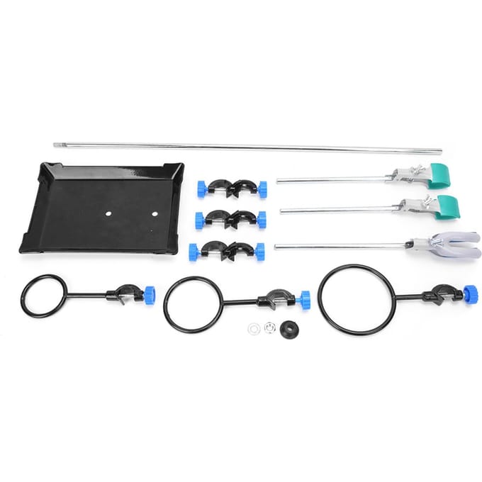 Support de support de laboratoire, plate-forme, pince pour flacon, ensemble d'instruments de laboratoire black