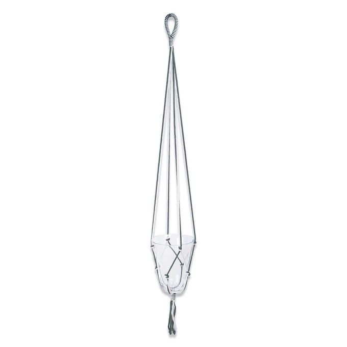 In the Mood Collection bloempothouder donkergroen  wit Macrame 110 cm