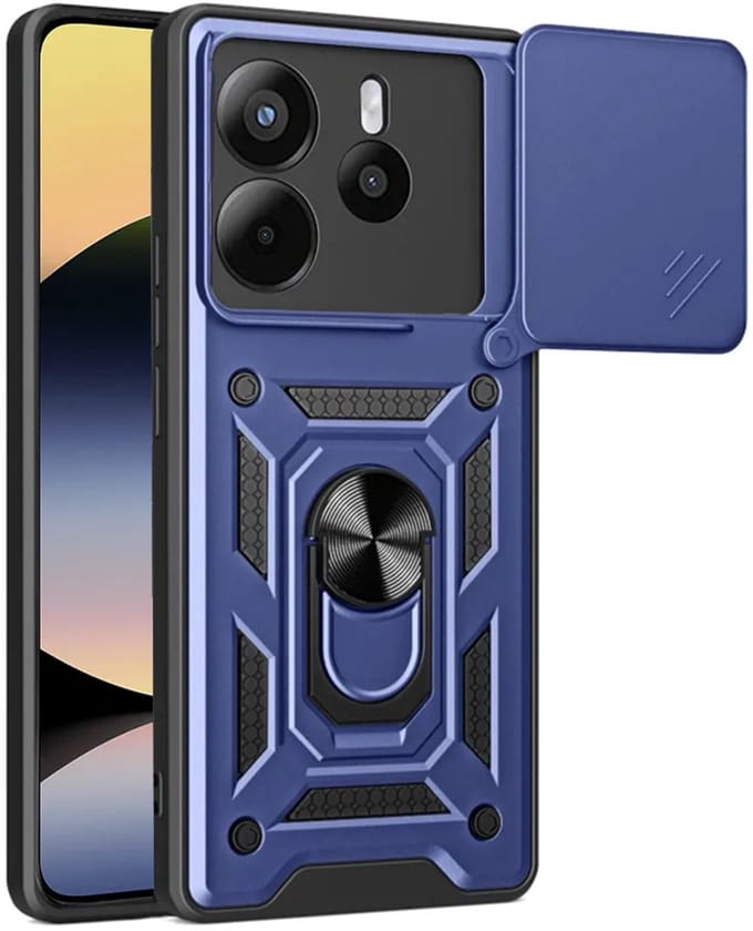 Hoesje geschikt voor Xiaomi Redmi Note 14 4G 164.8mm - Techsuit Camshield Back Cover - Blauw