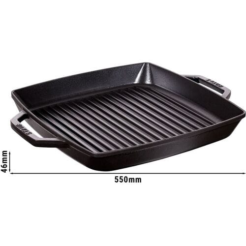 STAUB GRILL PANS - Grillpan - 330x330mm - Gietijzer - Zwart