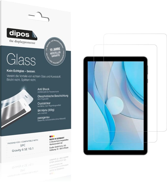 dipos – 2x Pantserfolie geschikt voor SPC Gravity 6 SE 10.1 | 9H Screenprotector