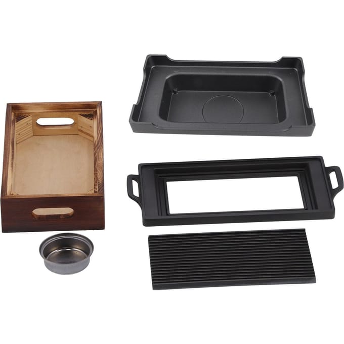 Multifunctionele Barbecue Bakplaat Rookvrije Anti-aanbak Barbecueplaat BBQ Grill Pan black