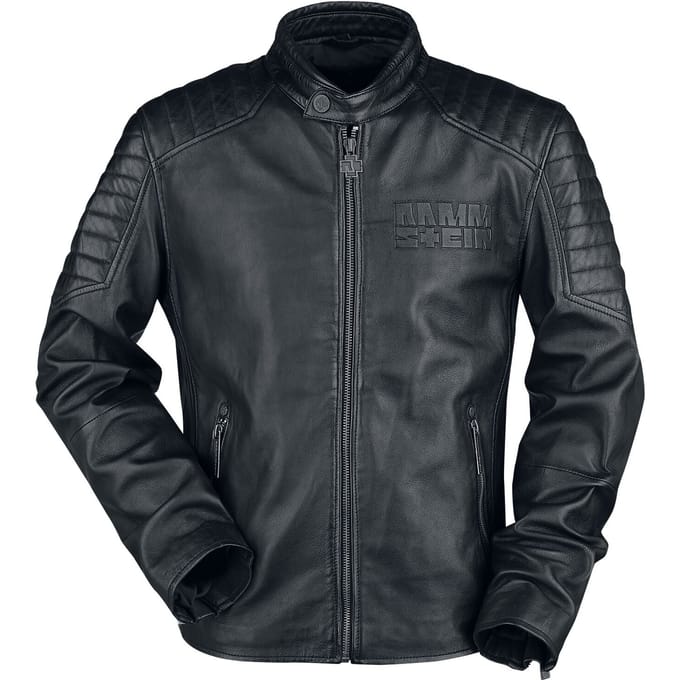 Rammstein Lederen jas - Logo - S tot 5XL - voor Mannen - zwart