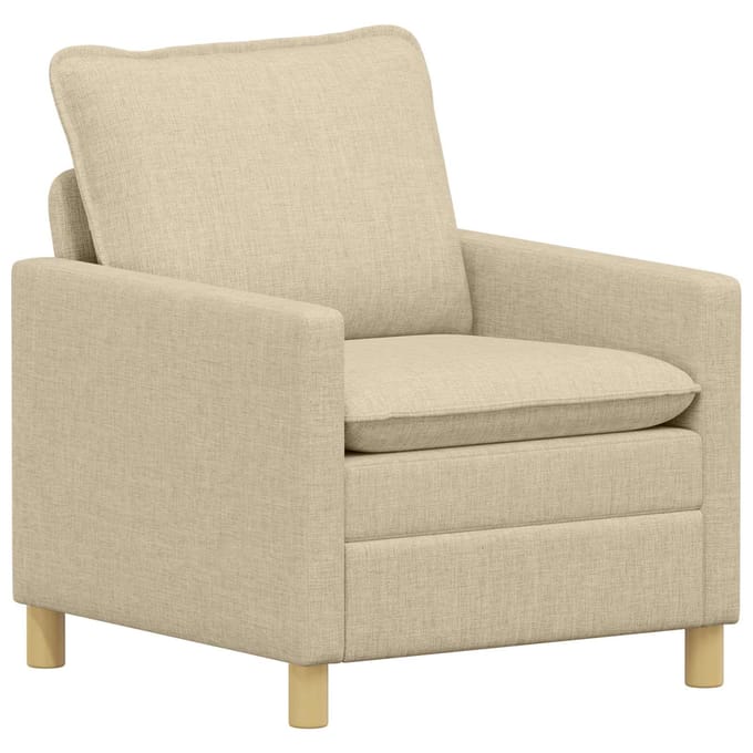 vidaXL - Bank - Crèmekleurig - 76 - x - 81 - x - 87,5 - cm - Stof