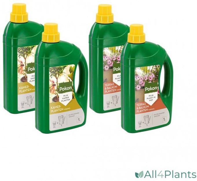 POKON PLANTENVOEDING 2 SOORTEN VOORDEELPACK 4 X 1 LITER