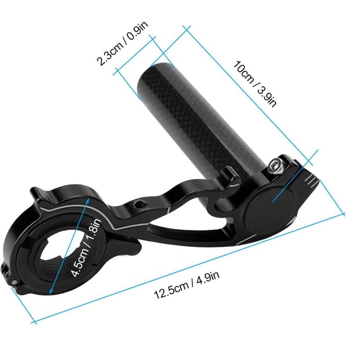 Support d'extension pour guidon de vélo, pour GPS, lampes, phares (rouge) noir