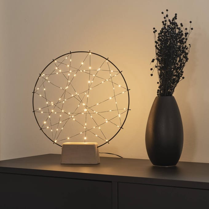 Kerstdecoratie - Ronde kerstdecoratie met 100 micro LED's - Kerstverlichting