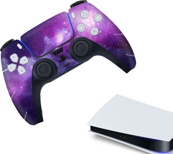 Gadgetpoint - Controller Stickers voor PS5, PlayStation 5 - Performance Gaming Skin - Bescherming Accessoires - Heelal