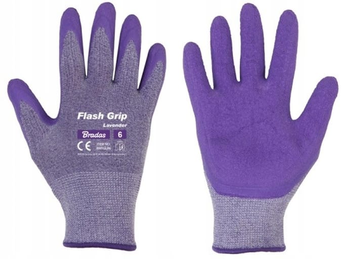 Bradas Flash Grip Lavender - Werkhandschoenen - Latex Gecoat - Maat 7