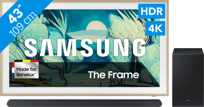 Samsung 43" The Frame LS03FA (2025) + Samsung HW-S700D Zwart (2024)