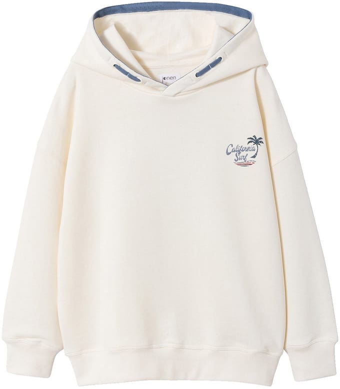 Jonen Oversized sweater met capuchon voor jongens met print op de rug