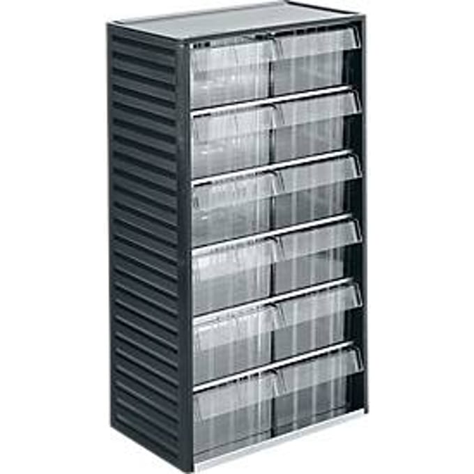 Treston onderdelenkast type 557, 12 schuifladen