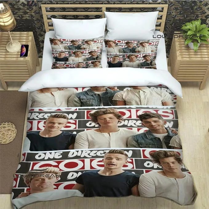3D O-ONE band Richting Bedrukt Beddengoedset Dekbedovertrek Kussensloop Beddengoedset Bedlinnen Laken Dekbedovertrek Volledig Queen King Size 70x133cm 2pcs