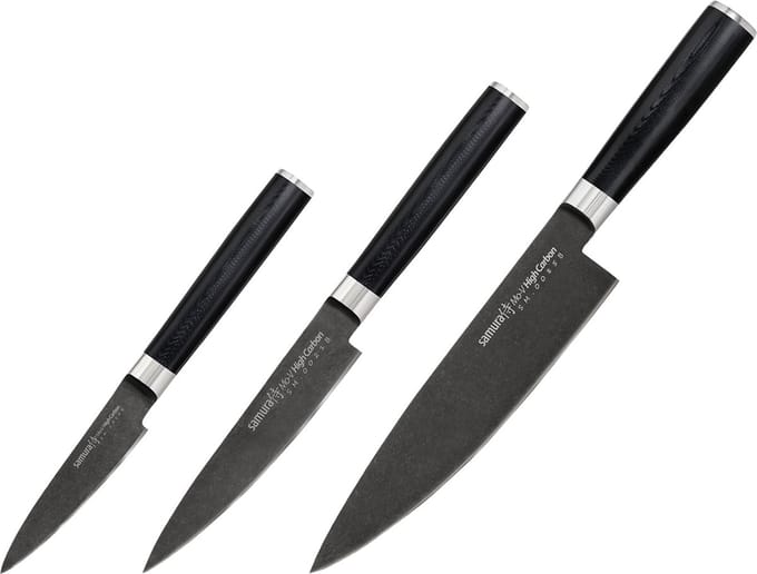 Samura Mo-V Messenset 3-Delig Black Stonewash