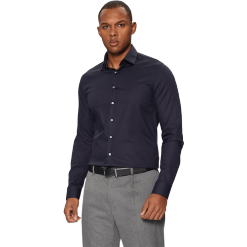 Calvin Klein twill easy care slim overhemd night sky heren 40