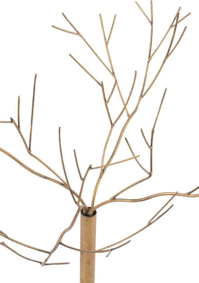 J-Line decoratie Boom - metaal - goud - small