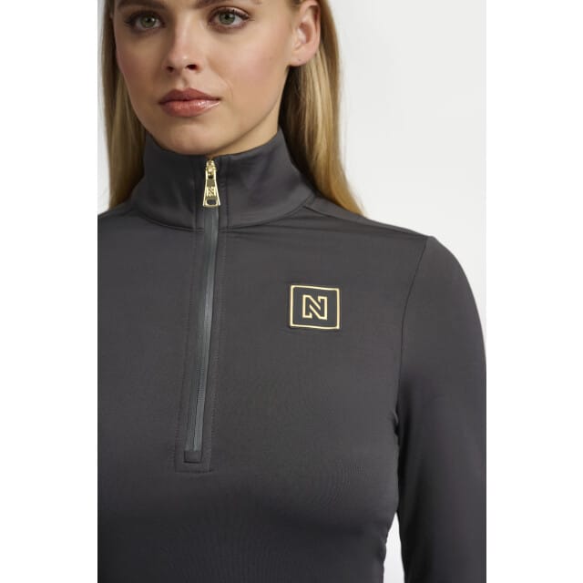 NIKKIE - nantes ski pully - Skipully met rits dames - Zwart