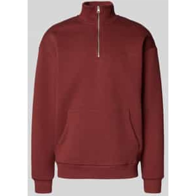 Sweatshirt met opstaande kraag en ritssluiting