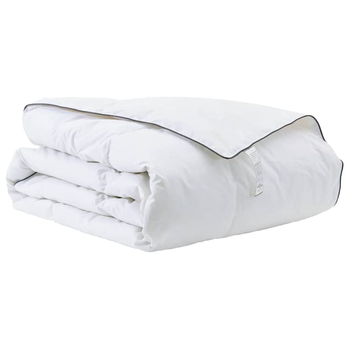 vidaXL - Winter - Duvet - 155 - x - 200 - cm - Winter - Veer - Wit - Ademend