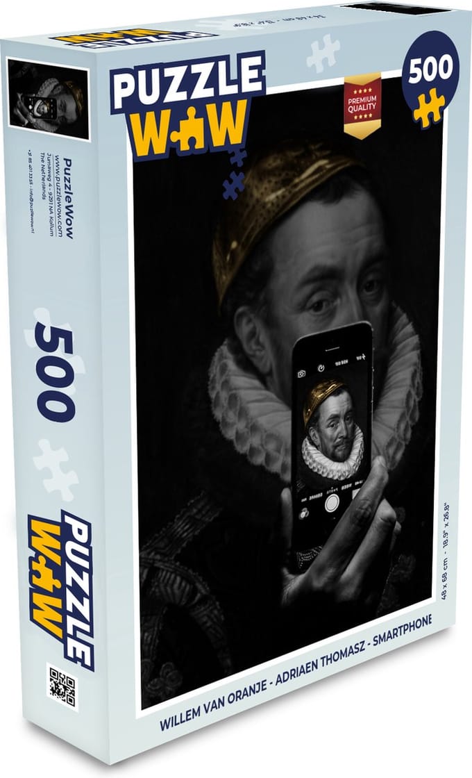 Puzzel Willem van Oranje - Adriaen Thomasz - Smartphone - Legpuzzel - Puzzel 500 stukjes