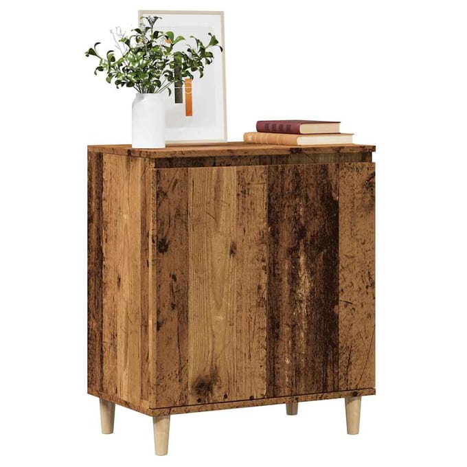 vidaXL - Dressoir - 60x35x70 - cm - bewerkt - hout - oud - houtkleurig