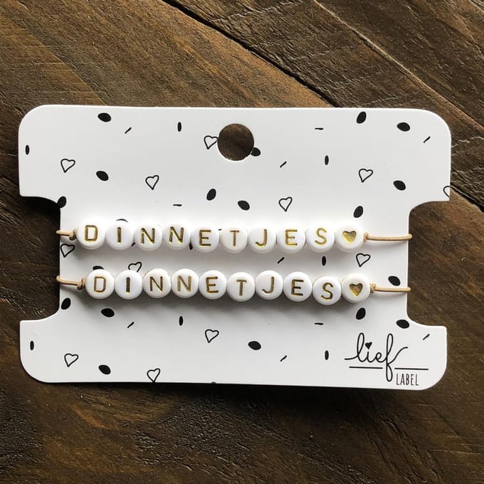Armbandjes beige Dinnetjes & Dinnetjes