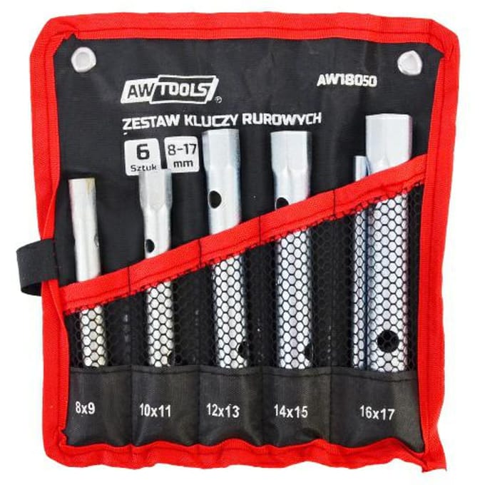Awtools AW18050 - Buisratelsleutelset - 6-delig - Staal - Roestvrij