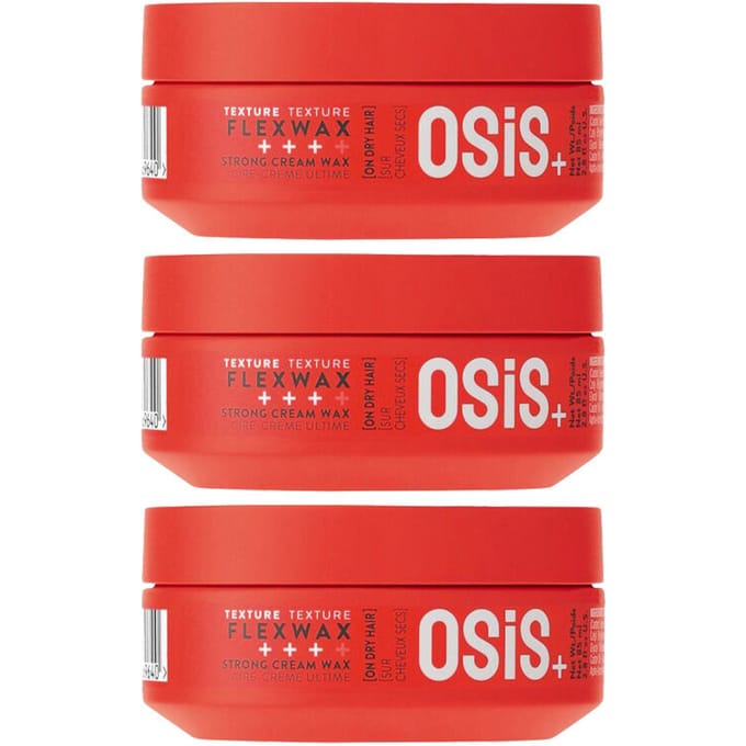 3x Schwarzkopf OSiS+ Flexwax Strong Cream Wax 85ml