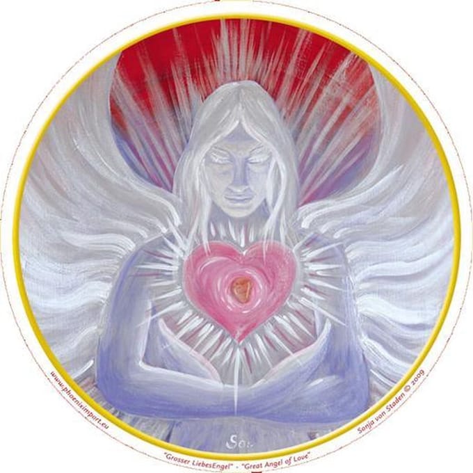 Raamsticker Great Angel of Love
