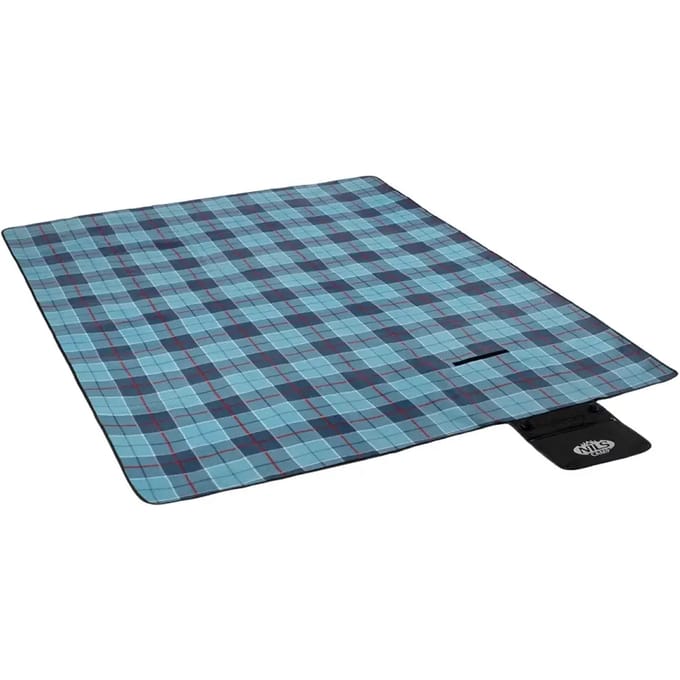 Nils Camp NC8002 - Picknickkleed - 250x200 cm - Niebieski Kratka - Waterdicht