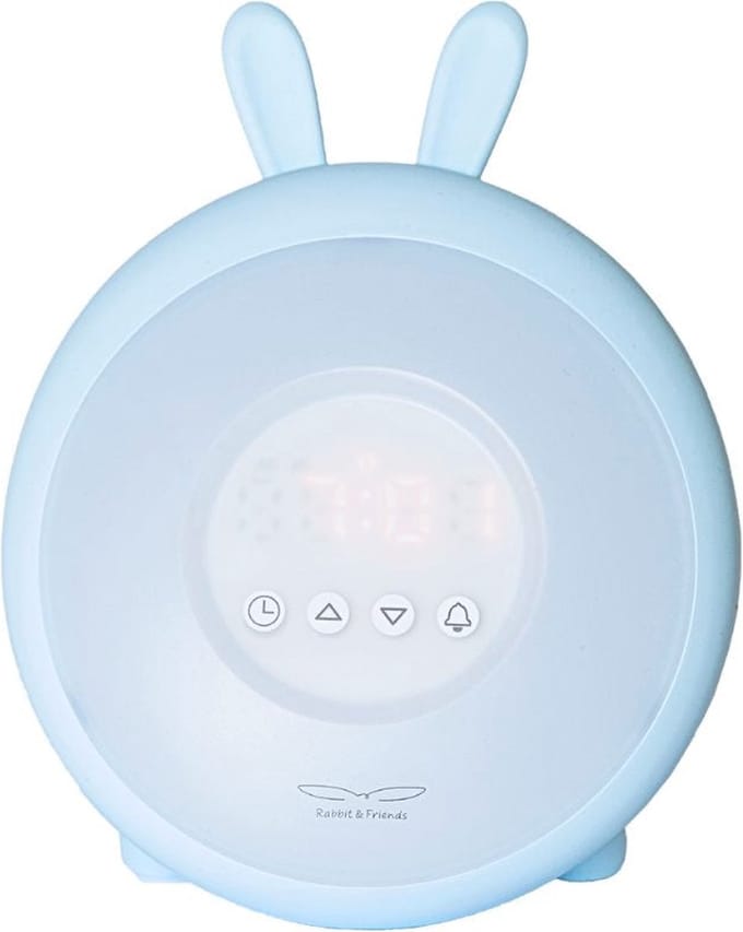 Rabbit and Friends Konijnenlamp met wekker – Blauw