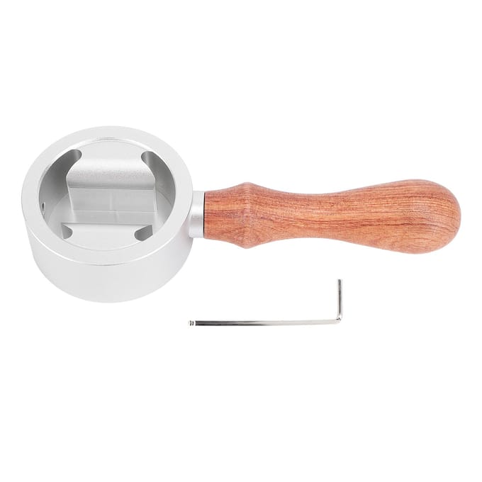 Levier de commande de vapeur pour machine à café, alliage d'aluminium, bois massif, poignée pour machine à café 878 L argenté