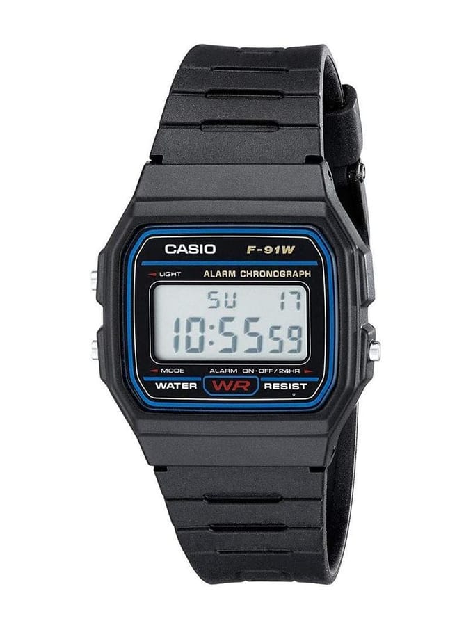 Casio - Hars Kast Hars Band Heren Kwarts Horloge F-91W-1