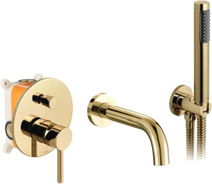 Rea Lungo Gold + Box - Inbouw Badmengkraan - Goud