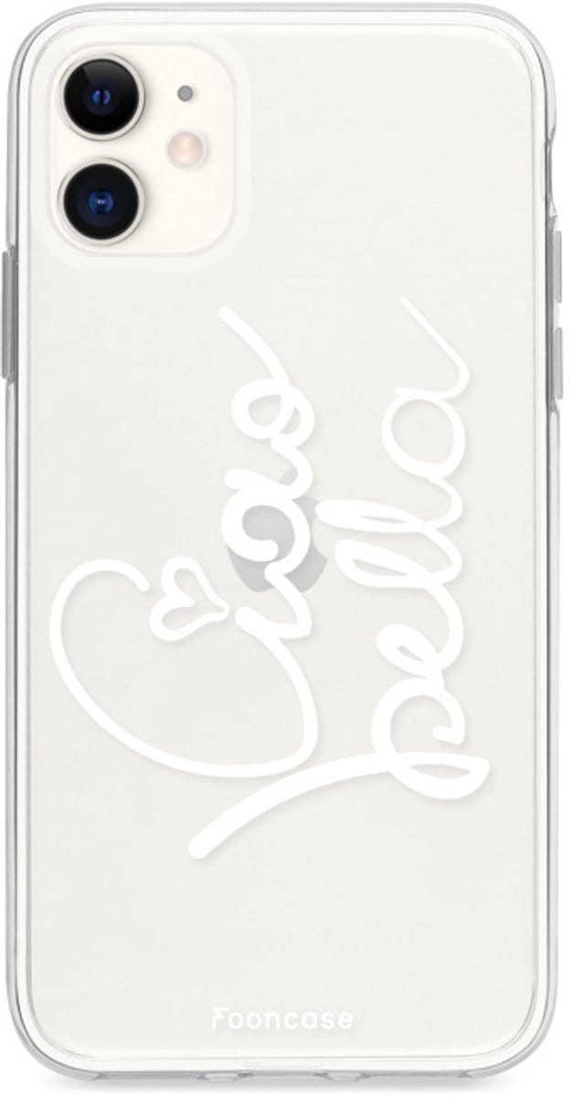 Fooncase Hoesje Geschikt voor iPhone 11 - Shockproof Case - Back Cover / Soft Case - Ciao Bella!