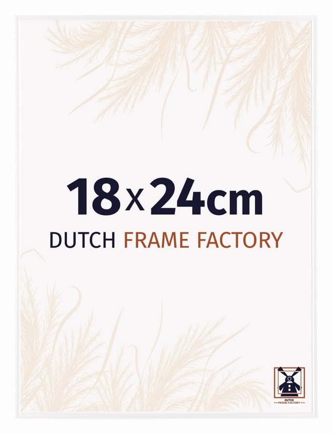 Fotolijst 18x24 cm - Kunststof - Wit Hoogglans - Easy
