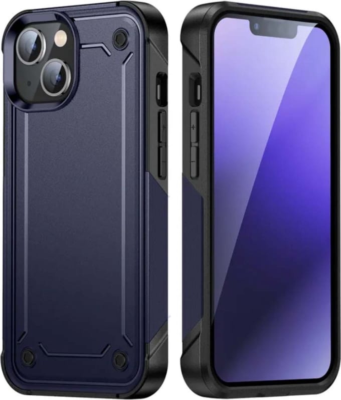 Smartphonica Schokbestendig hoesje voor iPhone 13 shock proof case - Blauw geschikt voor iPhone 13