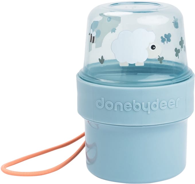 Done By Deer Bewaarbakje To Go 2-Way - Tiny Farm - Small - Blue
