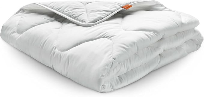 Famanu – Dekbed voor het hele jaar, microvezel, 155 x 200 cm, wit