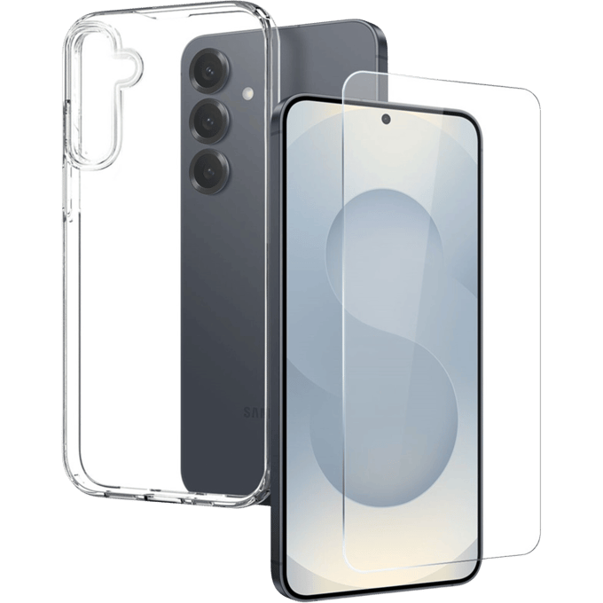 Northjo Samsung Galaxy S25 FE Hoesje en Screenprotector Transparant