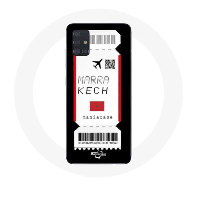 Coque Samsung Galaxy A51 Billet d'avion Marrakech Maroc