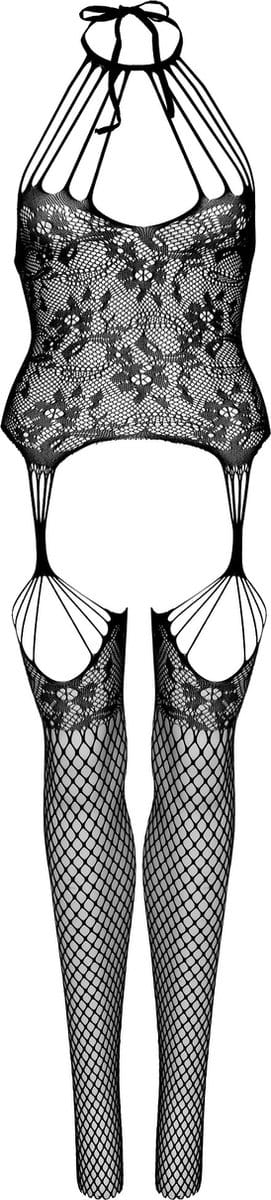 Floral lace & net bodystocking