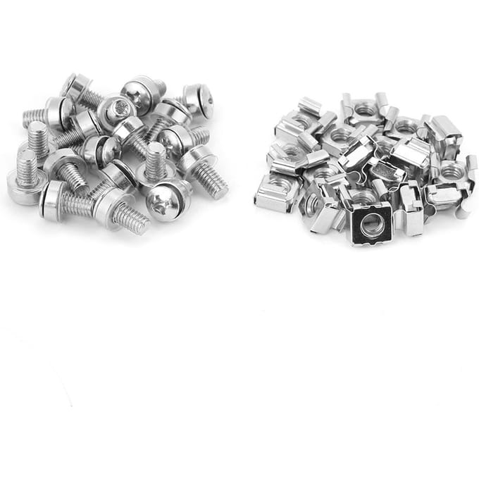 20 stuks set Netwerkkast Rack Schroeven & Kooi Moeren Assortiment Kit (M6*16)