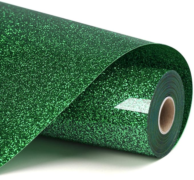 LOKLiK Heat Transfer Vinyl Glitter - Green - Groen - 30.5 x 90 cm