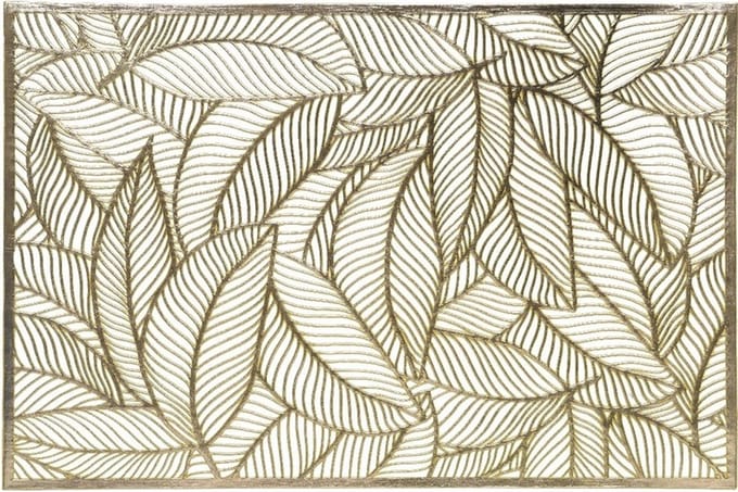 Decoris Tafel placemats - gouden bladeren - 30 x 45 cm - diner - ontbijt - kerst