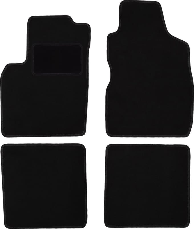 Zwarte veloursmatten voor: Fiat Panda II hatchback (2002-2010)
