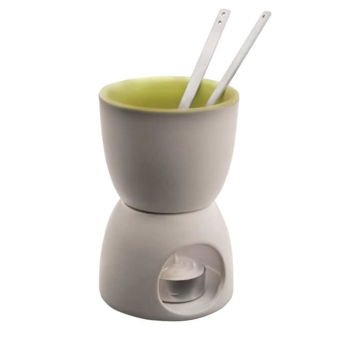 Ibili 728800 Pracktik Mini Chocoladefondue van keramiek met 2 vorkjes