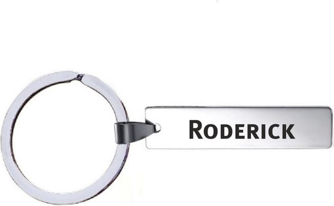 Sleutelhanger Met Naam - Roderick - RVS