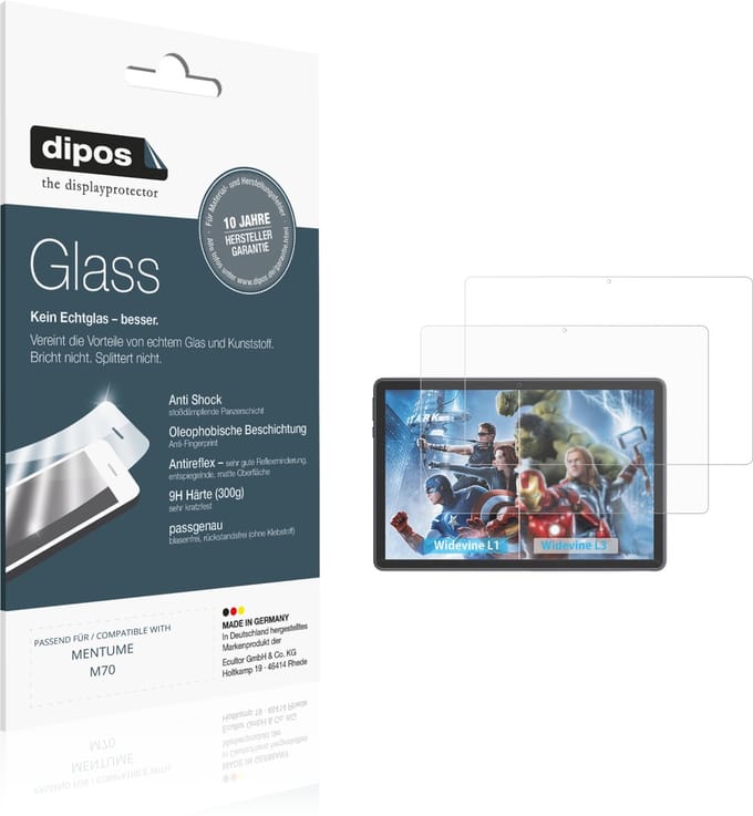 dipos – 2x Matte Pantserfolie geschikt voor MENTUME M70 | 9H Screenprotector